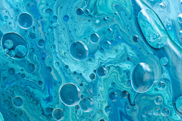 Blue Acrylic Pour Color Liquid marble abstract surfaces Design.
