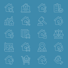 Set of real estate icons. Vector illustration