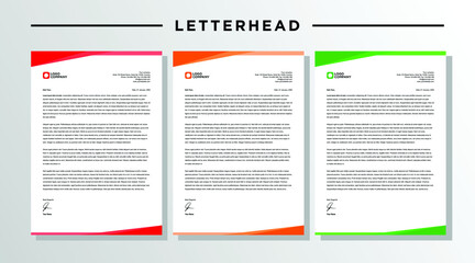 Modern creative letterhead design template