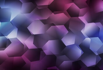 Light Purple vector texture with colorful hexagons.