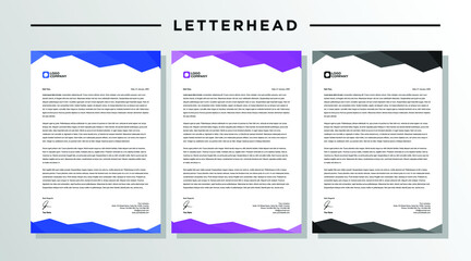 Modern creative letterhead design template