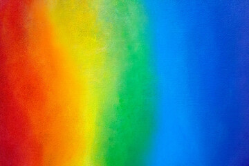 Colori della pace su tela, arcobaleno dipinto, bandiera