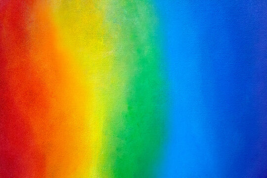 Colori della pace su tela, arcobaleno dipinto, bandiera