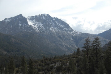 snow covered mountains