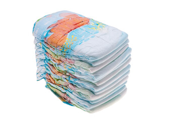 baby diapers isolated