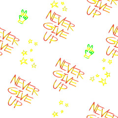 never give up pattern