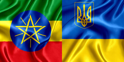 Flag of Ethiopia and Ukraine