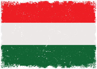 Drapeau Grunge de la Hongrie