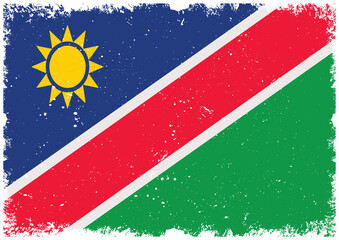 Illsutrated of Namibia grunge flag