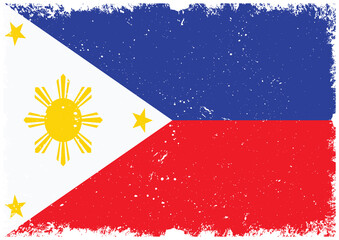 Illsutrated of Philippines grunge flag