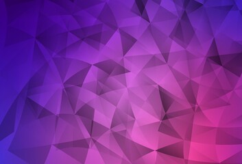 Fototapeta premium Light Purple, Pink vector template with crystals, triangles.