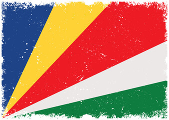 Illsutrated of Seychelles grunge flag