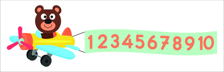 Vector, drawing on numbers for children