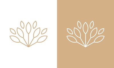 illustration vector graphic logo, leaf seeds grow. fit for nutrition products, etc.
