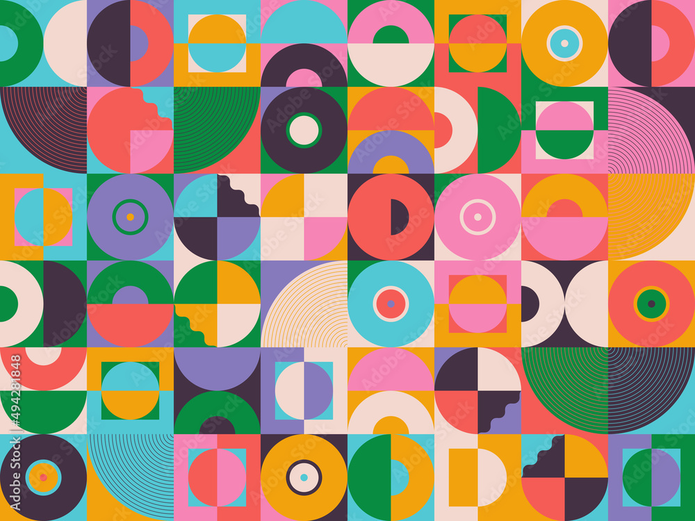 Poster colorful geometric art graphics vector pattern design background