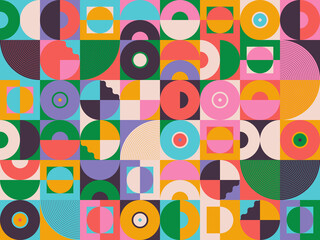 Colorful Geometric Art Graphics Vector Pattern Design Background