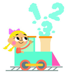 Vector, drawing on numbers for children