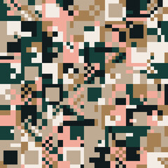 Fototapeta premium Noise Art Aesthetics Abstract Vector Graphics Made Made With Generative Art Approach Using Geometric Elements