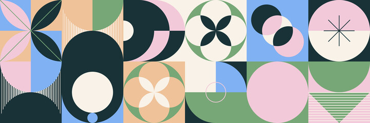 Geometric Abstract Pattern Graphics Made With Vector Geometric Shapes And Forms - 494282050