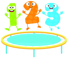 Vector, drawing on numbers for children