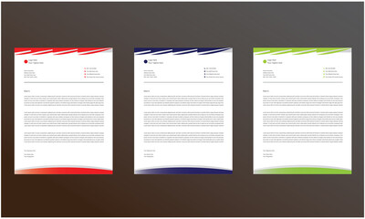 Premium vector letterhead design