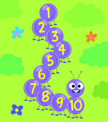 Poster on numbers for children