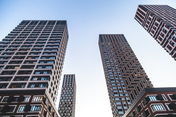 Fototapeta na wymiar skyscrapers , a modern urban residential complex