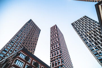 Fototapeta na wymiar skyscrapers , a modern urban residential complex