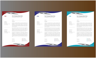 corporate business letterhead vector design