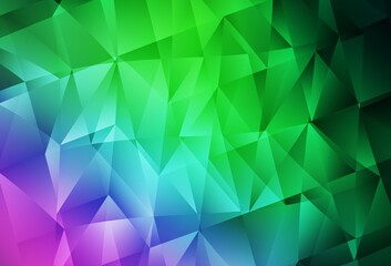 Fototapeta premium Light Pink, Green vector pattern with polygonal style.
