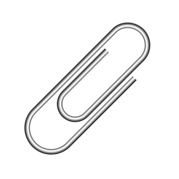 paper clip icon isolated, vector illustration 
