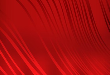 Light Red vector texture with curved lines.
