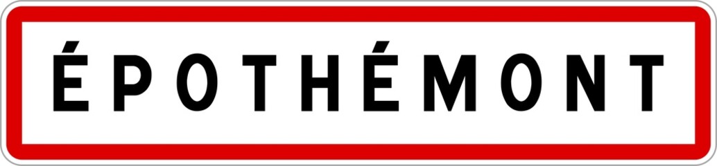 Panneau entrée ville agglomération Épothémont / Town entrance sign Épothémont