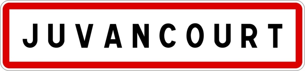 Panneau entrée ville agglomération Juvancourt / Town entrance sign Juvancourt