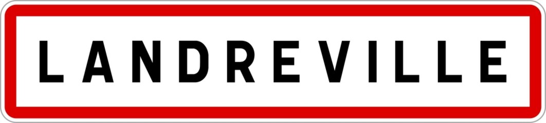 Panneau entrée ville agglomération Landreville / Town entrance sign Landreville