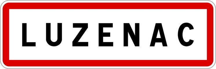 Panneau entrée ville agglomération Luzenac / Town entrance sign Luzenac