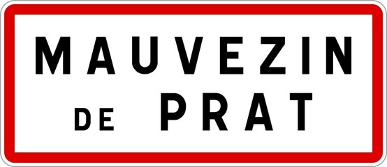 Panneau entrée ville agglomération Mauvezin-de-Prat / Town entrance sign Mauvezin-de-Prat