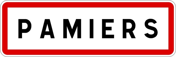 Panneau entrée ville agglomération Pamiers / Town entrance sign Pamiers