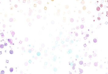 Light Blue, Yellow vector background with cuisine gourmet.