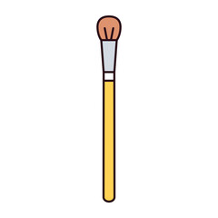 Isolated brush color makeup beauty cosmetic vector illustration