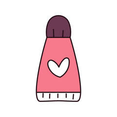 Isolated lipstick color makeup beauty cosmetic vector illustration