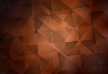 Fototapeta premium Dark Orange vector low poly texture.