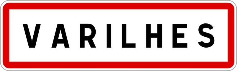 Panneau entrée ville agglomération Varilhes / Town entrance sign Varilhes
