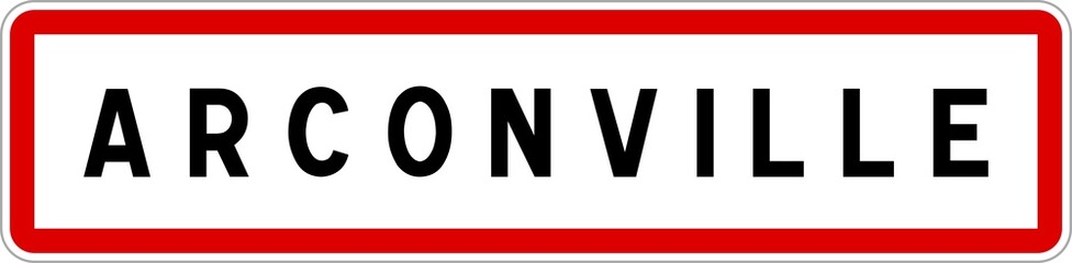 Panneau entrée ville agglomération Arconville / Town entrance sign Arconville