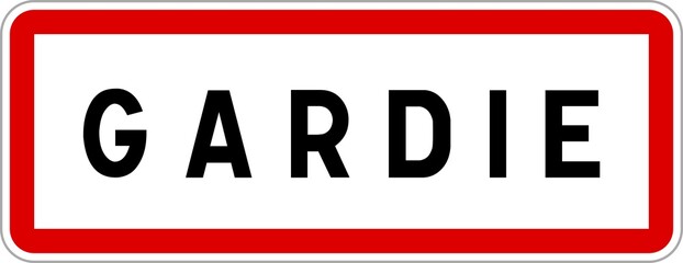 Panneau entr&eacute;e ville agglom&eacute;ration Gardie / Town entrance sign Gardie