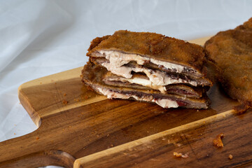 traditional spanish food cachopo asturiano