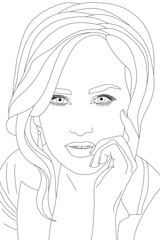 The girl is beautiful. Fashion, portrait, face. Beauty.