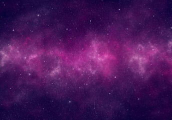 Nebula and stars in night sky. Space background.