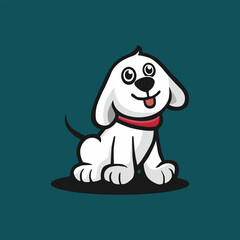 cute puppy image cartoon iluustration, for logo and character
