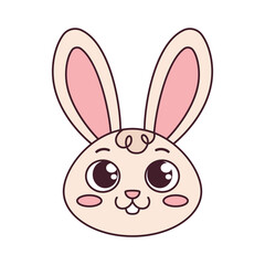 Isolated happy rabbit cartoon avatar Vector illustration